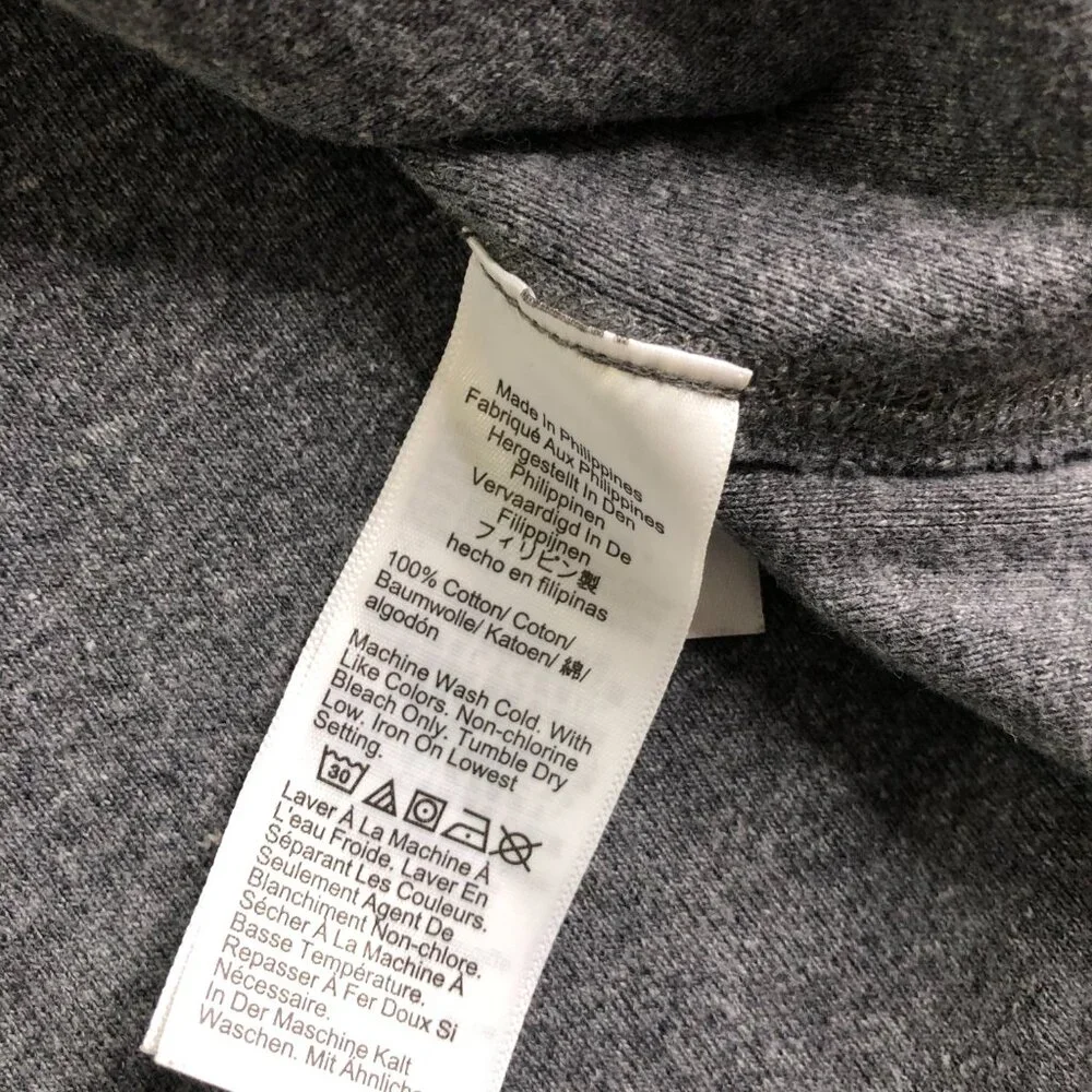 J Crew Shirt Mens Large Gray Oarsman Brushed Rib Knit Henley Long Sleeve
